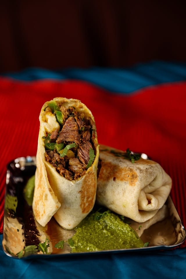 Lamb Kathi Roll.