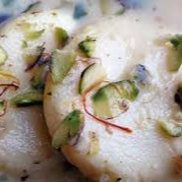 Kesari Pista Rasmalai.