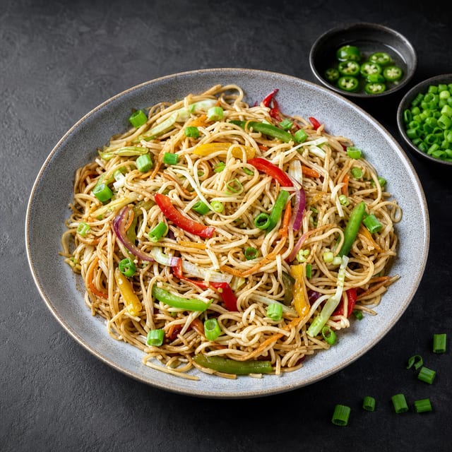 Vegetable Hakka Noodles.